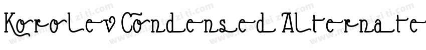 Korolev Condensed Alternates字体转换
